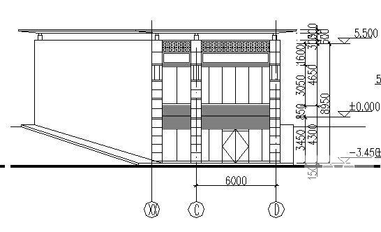 花园小区商住楼独立商铺建筑结构CAD施工图纸 - 3