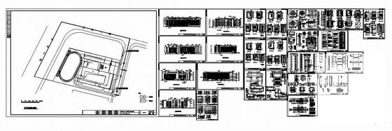 框架结构学校6层综合楼建筑结构CAD施工图纸 - 1