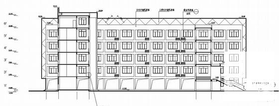 框架结构学校6层综合楼建筑结构CAD施工图纸 - 2