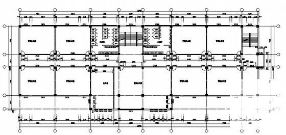 框架结构海港4层小学建筑结构CAD施工图纸 - 2