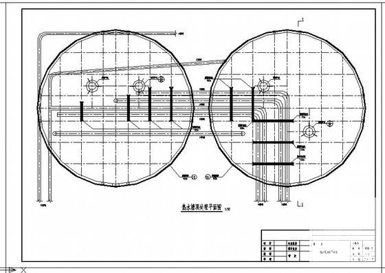 厂热水槽加固结构设计图纸（门式结构钢结构）(平面布置图) - 4
