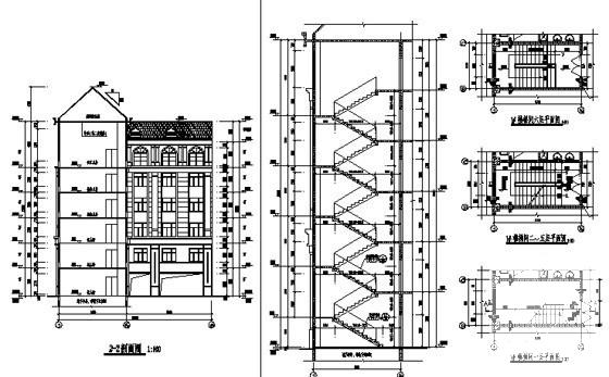 6层欧式现代小区辅助用房建筑施工CAD图纸（6号楼） - 2