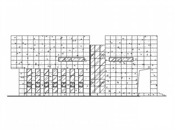 现代风格售楼处大门楼幕墙工程建筑施工CAD图纸(花岗岩干挂) - 4