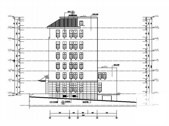 7层现代风格中医院综合楼建筑施工CAD图纸（知名设计院）(消防平面图) - 3