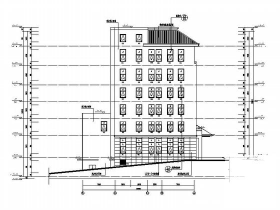 7层现代风格中医院综合楼建筑施工CAD图纸（知名设计院）(消防平面图) - 4