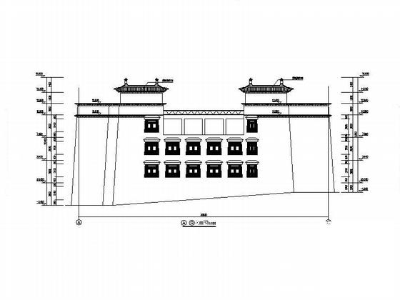 3层框架结构藏式风格医疗建筑施工CAD图纸（效果图纸）(抗震设防类别) - 2