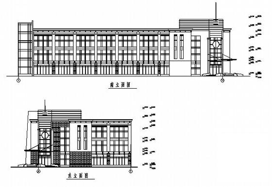 纺织器材厂框架结构职工食堂建筑结构CAD施工图纸 - 4