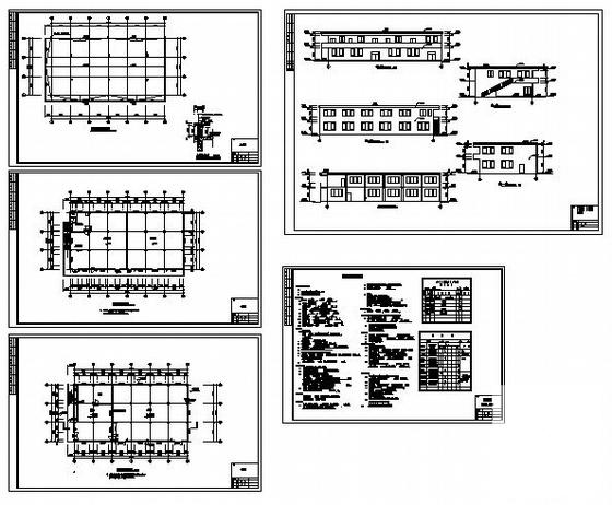 纺织厂两层职工食堂建筑结构CAD施工图纸 - 2