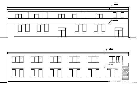 纺织厂两层职工食堂建筑结构CAD施工图纸 - 3