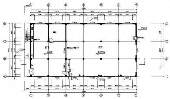 纺织厂两层职工食堂建筑结构CAD施工图纸 - 4