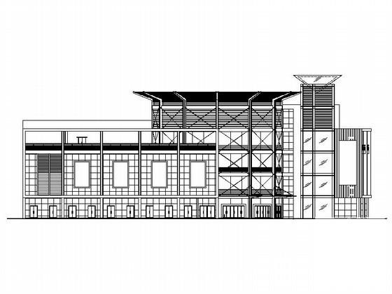 5层商城建筑施工套CAD图纸(屋顶平面图) - 1