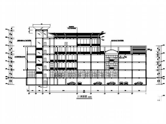 5层商城建筑施工套CAD图纸(屋顶平面图) - 4