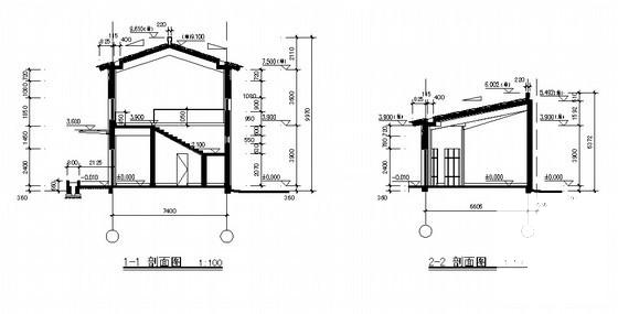 节能型2层商业用楼建筑施工套CAD图纸（8号楼） - 1