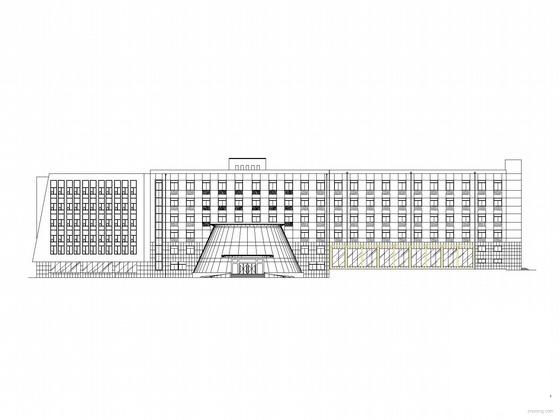 6层综合楼建筑施工CAD图纸（效果图纸及节能设计说明） - 3