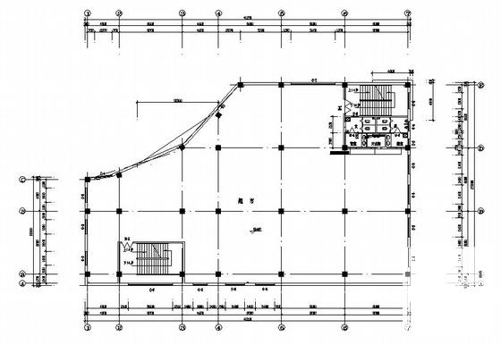 4层框架商场建筑结构水暖电CAD施工图纸 - 4