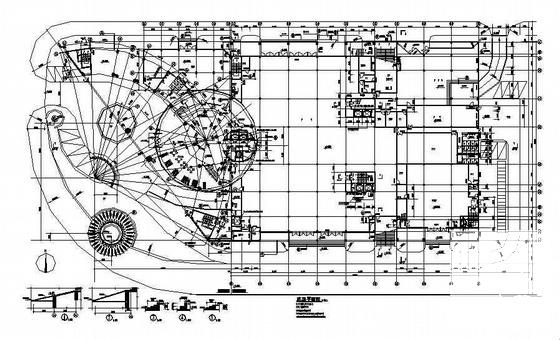 局部14层大型商务综合楼建筑施工CAD图纸 - 2