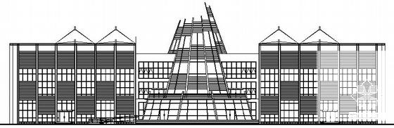 框架结构3层售楼中心建筑施工CAD图纸 - 3