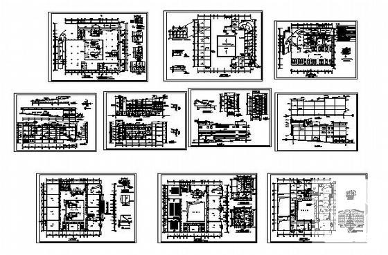 4层文化商城建筑CAD施工图纸(卫生间详图) - 2