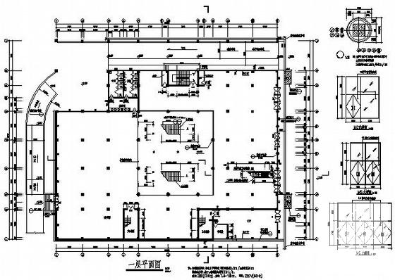 4层文化商城建筑CAD施工图纸(卫生间详图) - 3