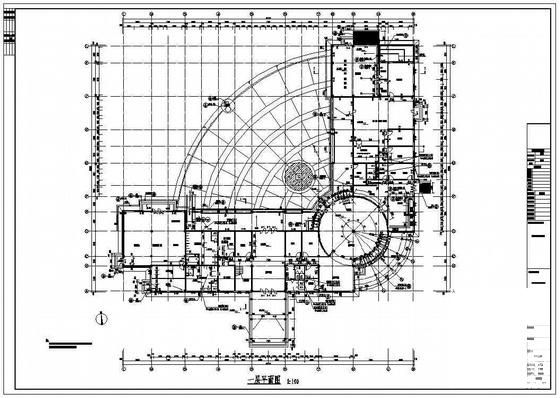2层汽车营地服务楼建筑施工CAD图纸（效果图纸）(卫生间大样) - 1