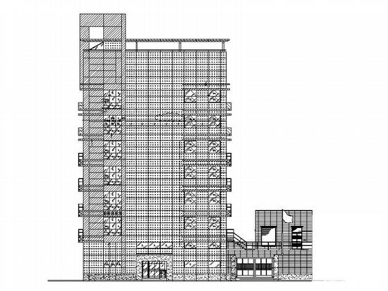 国外医院11层传染病大楼建筑CAD施工图纸 - 1