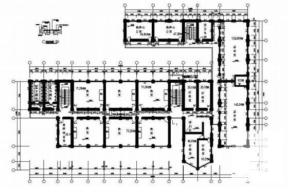 3层办公楼建筑结构CAD施工图纸（开题报告和计算书） - 1