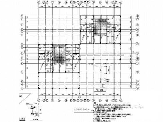 3层框架结构叠拼别墅（带大地下室）建筑结构CAD施工图纸 - 2