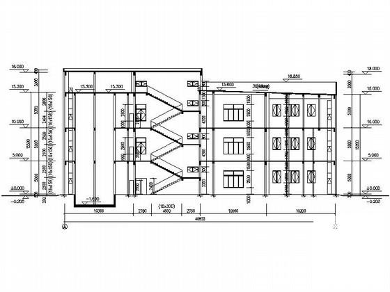人民医院3层住院楼建筑施工CAD图纸（5号楼） - 2
