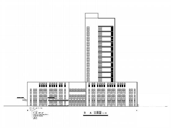 15层市级框架结构医疗综合楼建筑施工CAD图纸（知名设计院） - 5