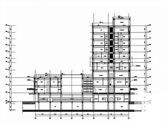 11层现代风格市级甲等医院综合楼建筑设计CAD施工图纸（知名设计院） - 4