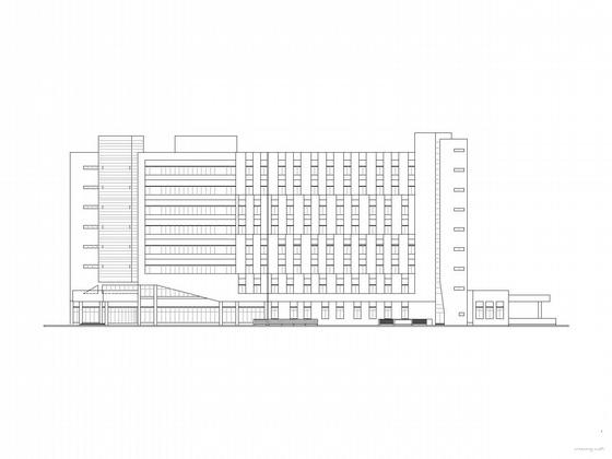 城市8层人民医院门诊医技楼工程建筑施工CAD图纸(现浇钢筋混凝土) - 1