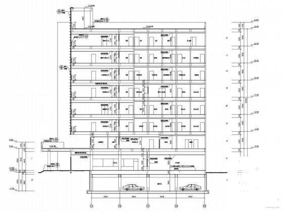 城市8层人民医院门诊医技楼工程建筑施工CAD图纸(现浇钢筋混凝土) - 3
