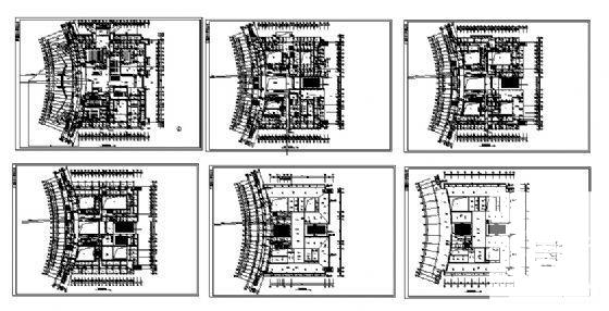 框架结构5层人民医院门诊楼建筑施工CAD图纸(卫生间详图) - 3