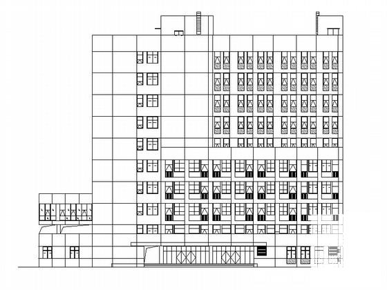 10层现代风格中西医结合医院住院楼建筑施工CAD图纸(平面图) - 4