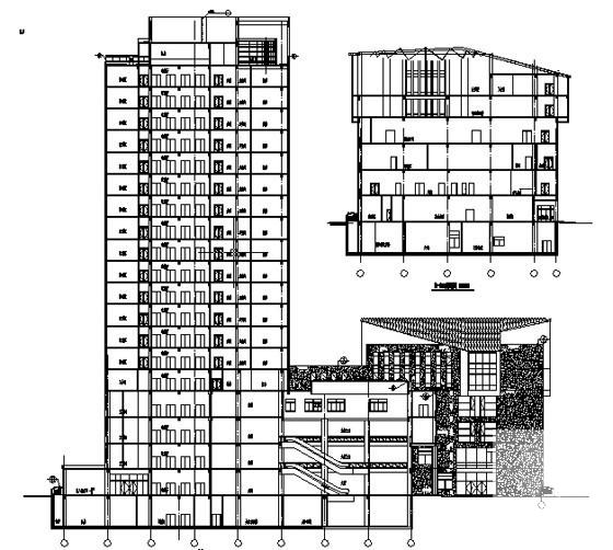 20层中医院综合病房大楼建筑施工CAD图纸 - 4