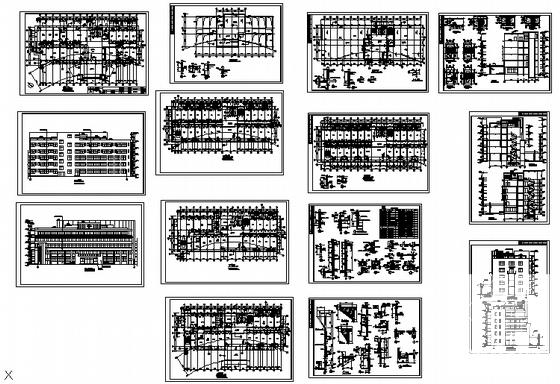 5层医院门诊及住院楼建筑施工CAD图纸（框架结构）(卫生间详图) - 4