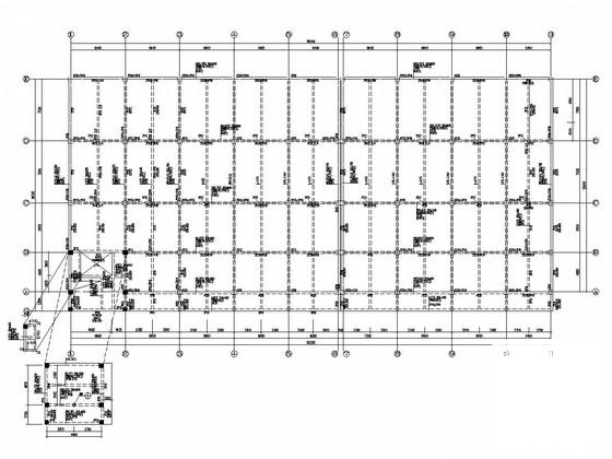 4层框架结构发酵车间结构CAD施工图纸(平面布置图) - 4