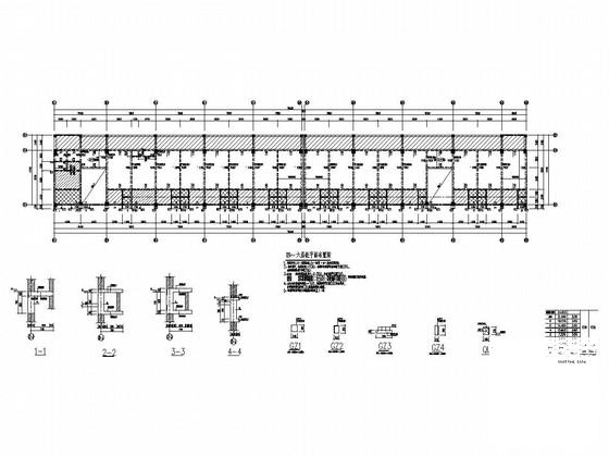 6层框架结构学生宿舍结构CAD施工图纸（预应力管桩）(基础设计等级) - 2
