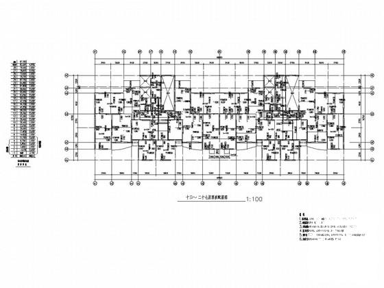 28层剪力墙高层住宅楼结构CAD施工图纸(基础设计等级) - 4