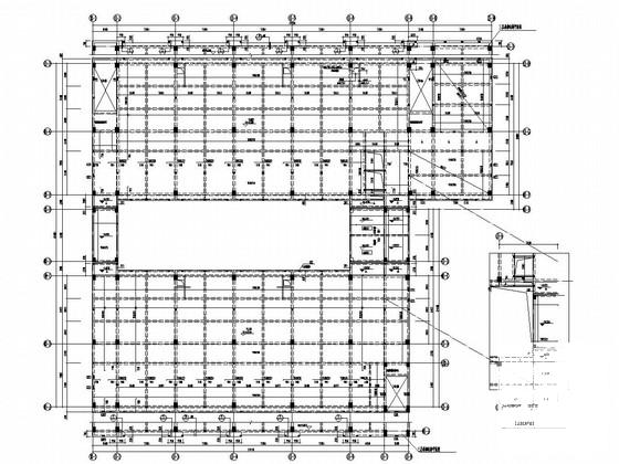 3层框架结构资源植物研究实验楼结构CAD施工图纸 - 1