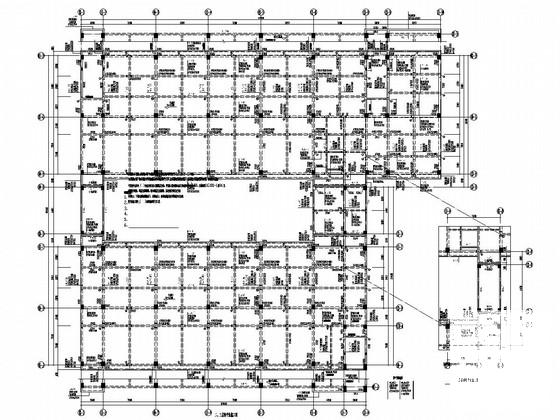 3层框架结构资源植物研究实验楼结构CAD施工图纸 - 2