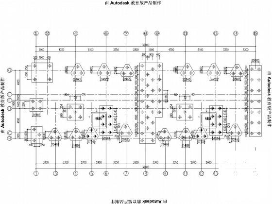 6层剪力墙结构住宅楼结构CAD施工图纸（CFG桩） - 1