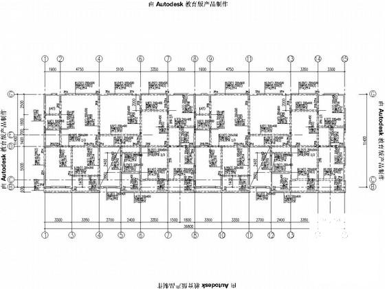 6层剪力墙结构住宅楼结构CAD施工图纸（CFG桩） - 2