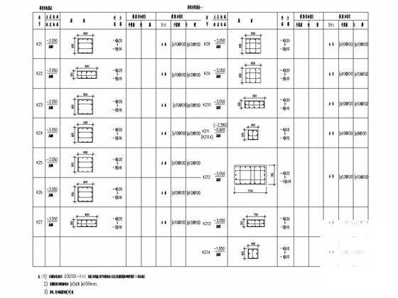 3层异形柱框架结构别墅结构CAD施工图纸（坡屋顶） - 1