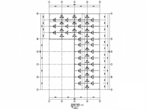 两层底部框架结构维修平台结构CAD施工图纸（屋面夹心彩钢板） - 2