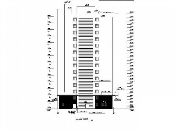 14层现代风格市级中医院建筑设计CAD施工图纸（市级设计院）(加气混凝土砌块墙) - 1