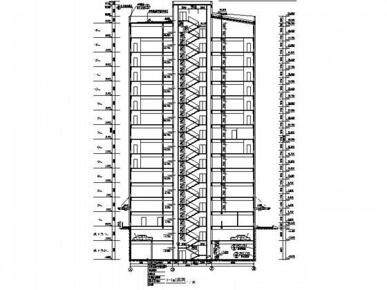 14层现代风格市级中医院建筑设计CAD施工图纸（市级设计院）(加气混凝土砌块墙) - 2