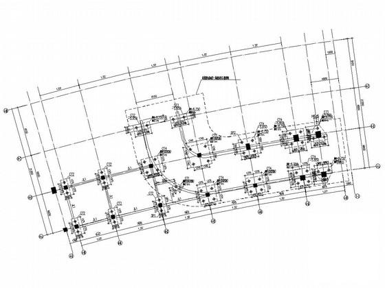 8层桩基础框架结构档案馆结构CAD施工图纸（2层裙房） - 2