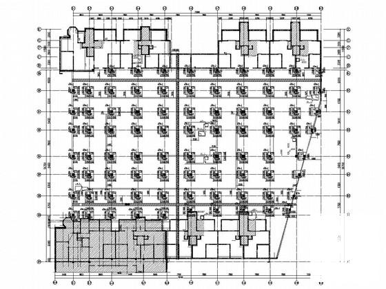 地下2层剪力墙结构地下室结构CAD施工图纸（6度抗震）(现浇钢筋混凝土) - 1
