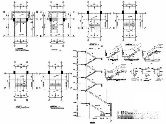 5层框架结构乡镇住宅楼结构CAD施工图纸（7度设防）(现浇钢筋混凝土) - 2